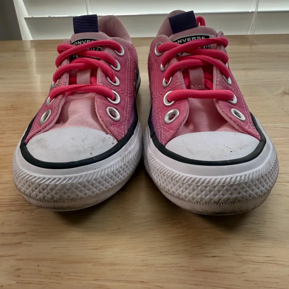 Converse All-Star Skate Sneakers‎ Girls Pink Canvas Lace-Up Low Top Classic - 12